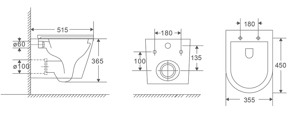 Унитаз подвесной Mixxus Premium Bevel-0301-R 515x355x365 мм, Rimless MP6470, Белый - фото 2