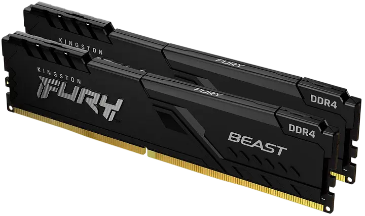 Оперативна пам'ять Kingston Fury 16GB (2x8GB) DDR4 3600MHz Beast Black (KF436C17BBK2/16) Б/В - фото 2