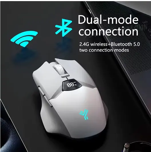 Мишка Бездротова Ігрова SX01 600 мАг Bluetooth DPI для Пк і ноутбуків Біла  - фото 3