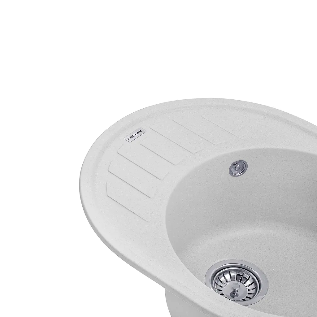 Кухонна мийка Kroner KRP Komposit GRA - 6250 (CV027415) - фото 3
