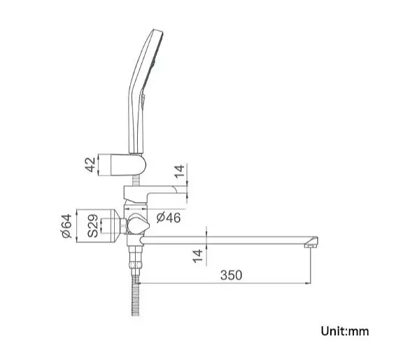 Смеситель для ванны Gappo G2203-6 - фото 6