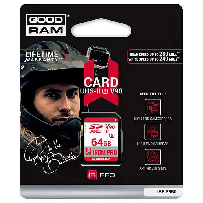 Карта пам'яті GoodRam Memory card Secure Digital 64Gb IRDM PRO SDXC V90 UHS-II U3 Retail (IRP-S9B0-0640R11) - фото 2