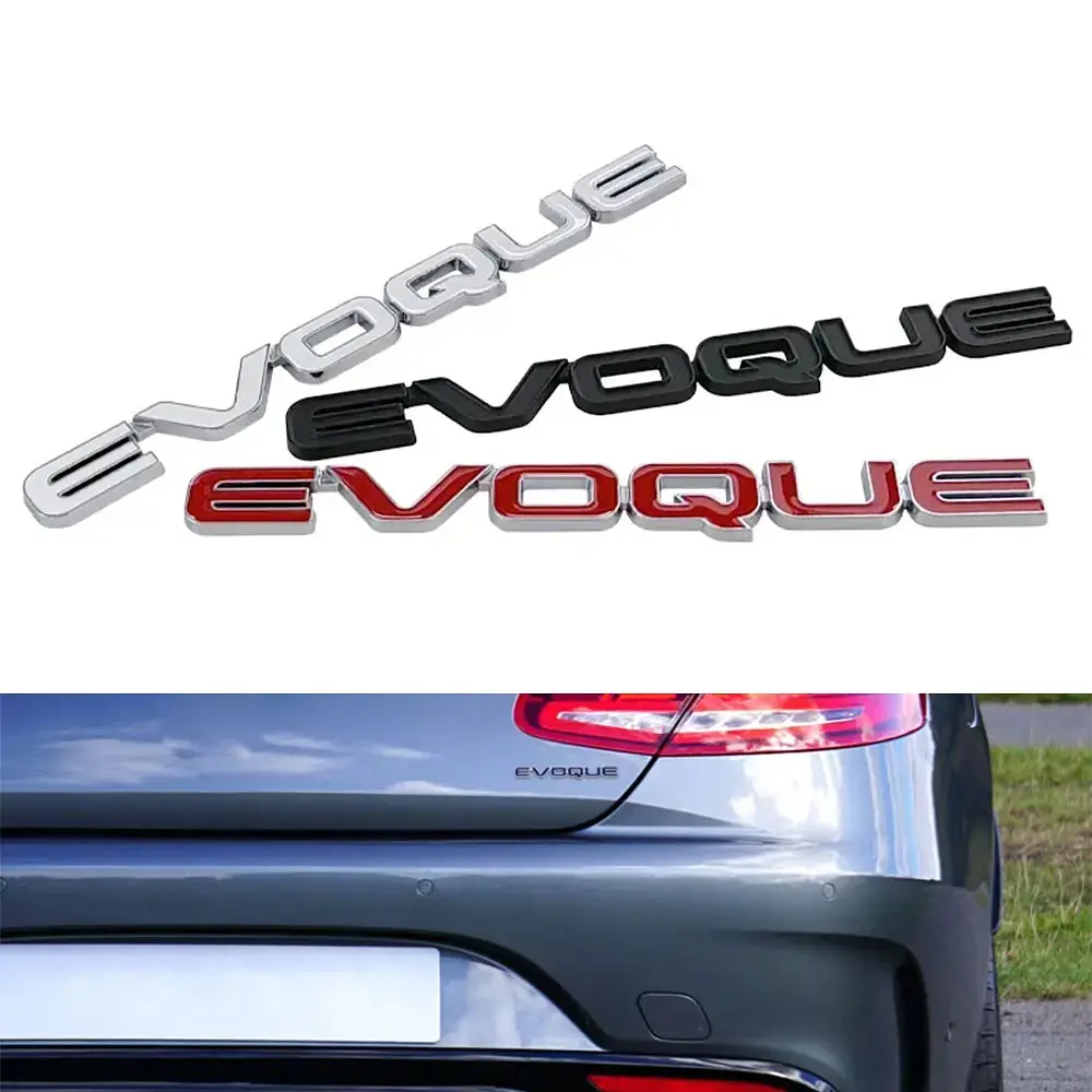 Емблема напис EVOQUE срібло 160х15мм метал (на скотчі) - фото 3