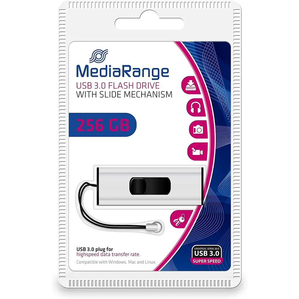 Флеш-накопичувач MediaRange 256GB USB 3.0 flash drive (MR919) - фото 3
