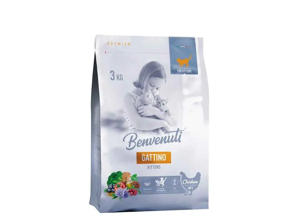 Корм для котів BENVENUTI (Сухий) 3кг GATTINO для кошенят PREMIUM