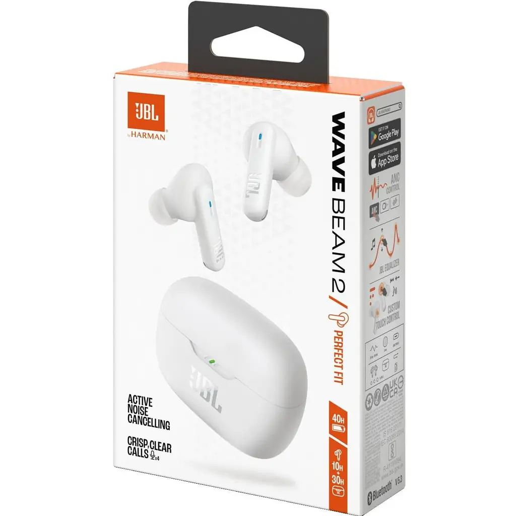 Навушники JBL TWS Wave Beam 2 White (JBLWBEAM2WHT) - фото 10