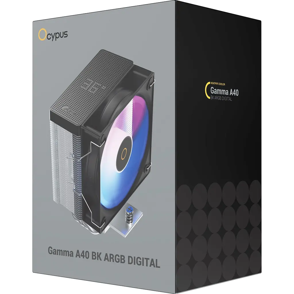 Кулер для процесора Ocypus Gamma A40 ARGB Digital Black (GAMMA-A40-BK1NAWD00X-GL) [165810] - фото 7