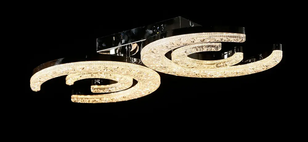 Світлодіодна люстра Splendid Ray L1655/2+2 LED (CH), білий, хром, 84 Вт, від 4-12 м² - фото 3