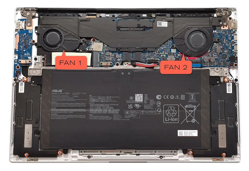 Вентилятор Asus кулер (Fan 1) для моделей ноутбука Zenbook S 16 UM5606KA, UM5606WA (13NB13M0M02011) Оригінал - фото 3