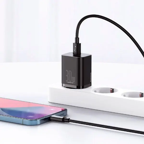 Мережевий зарядний пристрій Baseus Super Si Quick Charger 1C 25W Black (CCSP020101) [78687] - фото 7