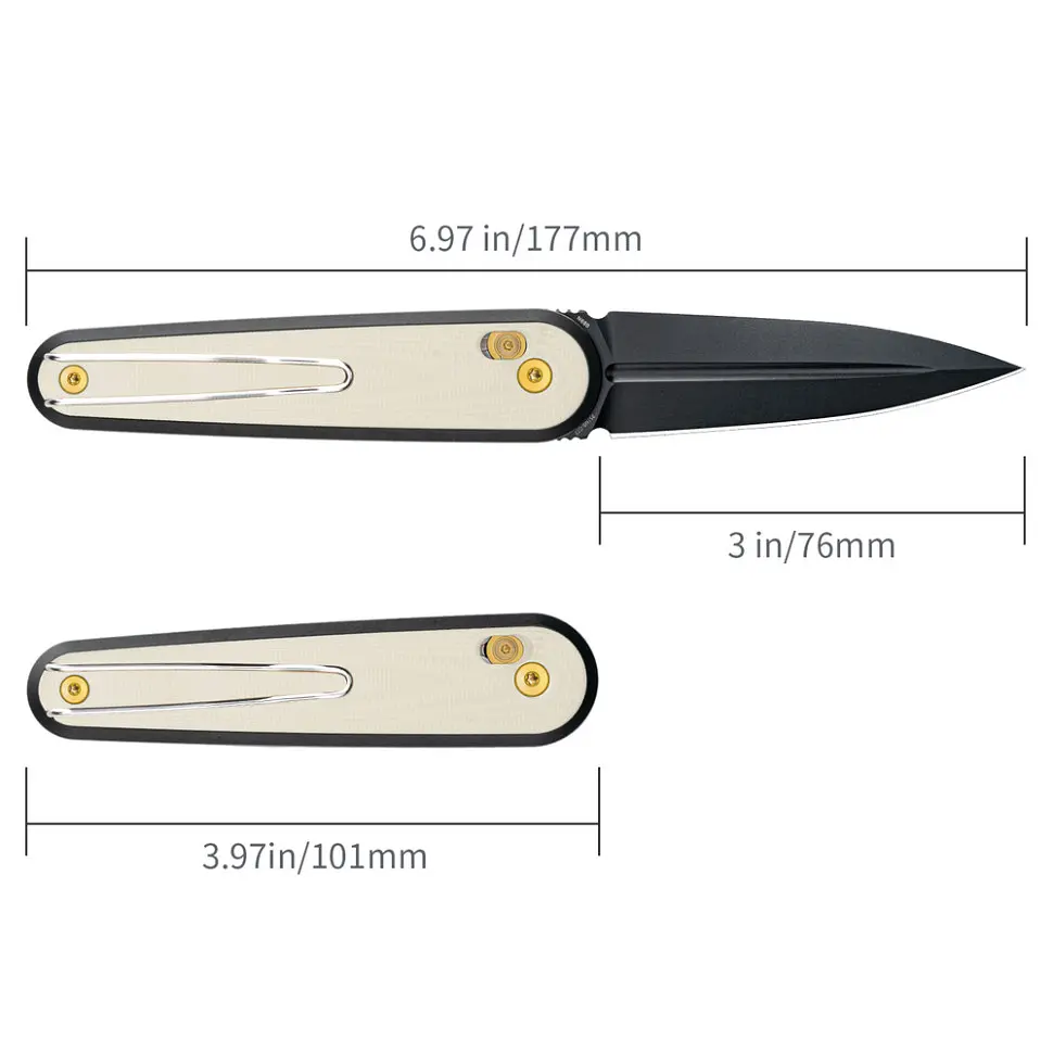 Ніж складаний кишеньковий SRM Twin 251MB-GT2 (7.6 см) N690 / G10 білий - фото 9