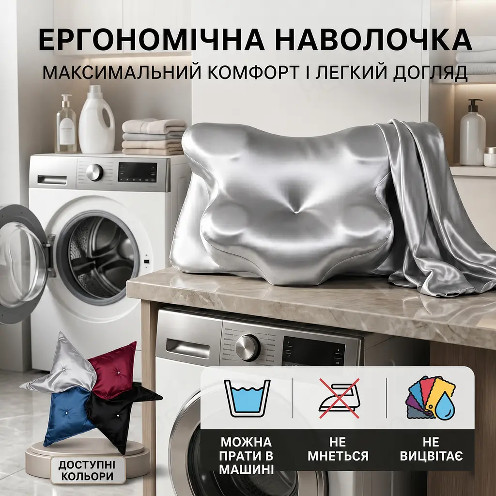 Знімна наволочка для подушки Solve Метелик сіра 62 x 41 см (KT8001205-N) - фото 5
