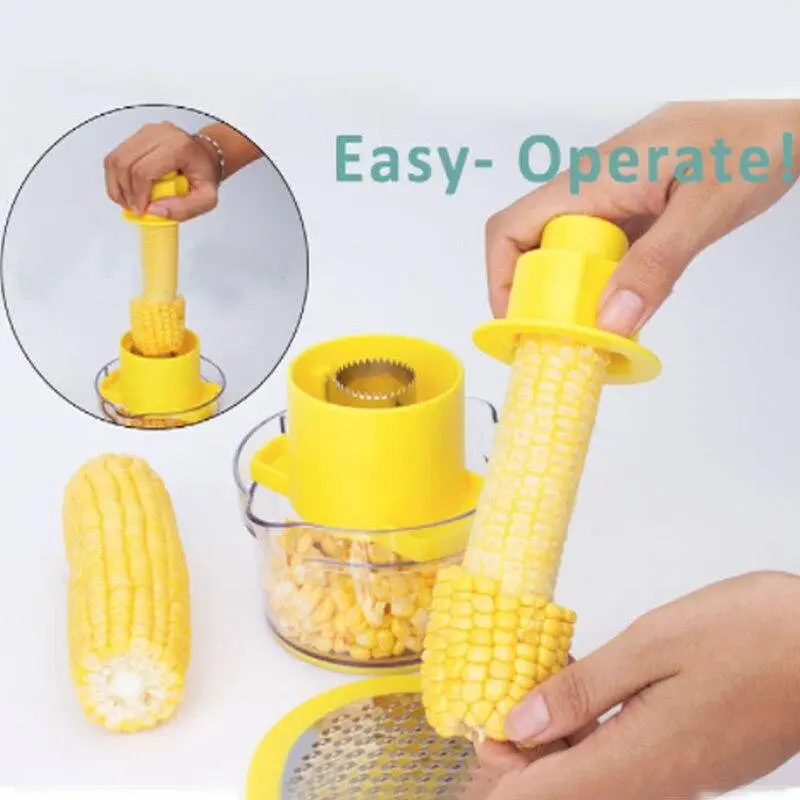 Терка з контейнером Corn Stripper з насадкою для очищення качанів кукурудзи - фото 2