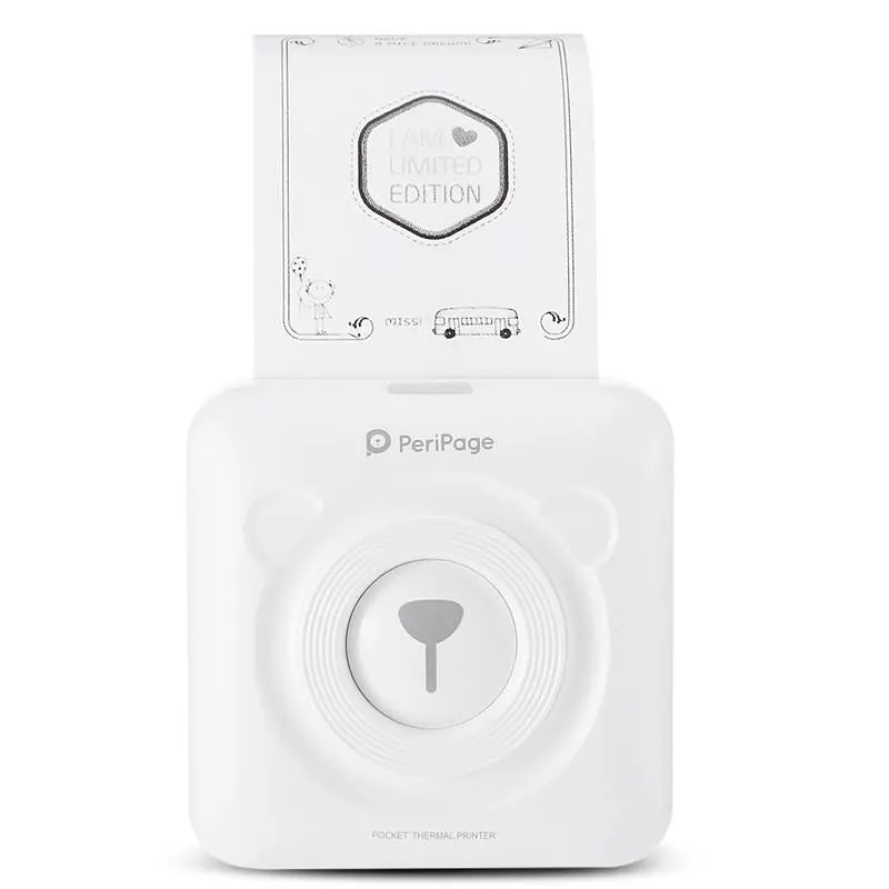Портативний bluetooth термопринтер для смартфона PeriPage A6, білий (100334) - фото 2