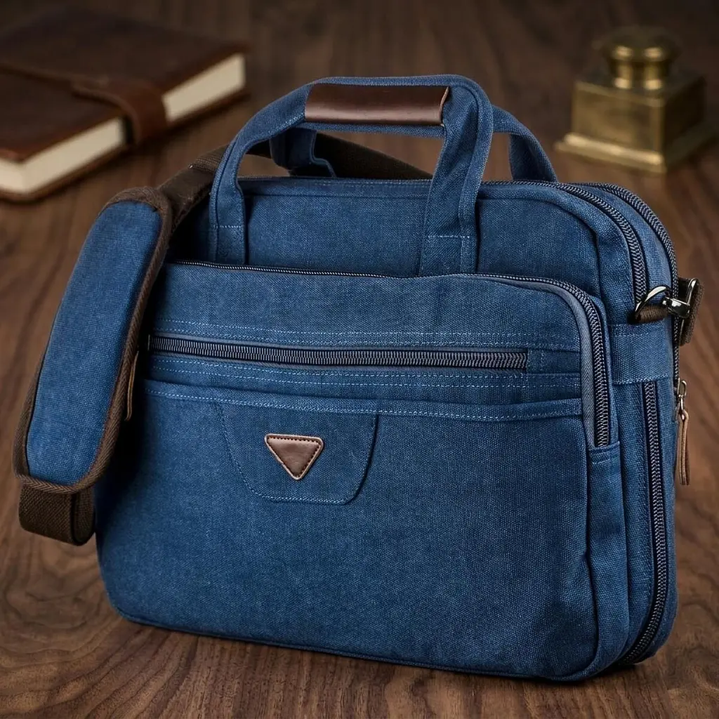 Сумка текстильна для ноутбука 20184 Vintage синій