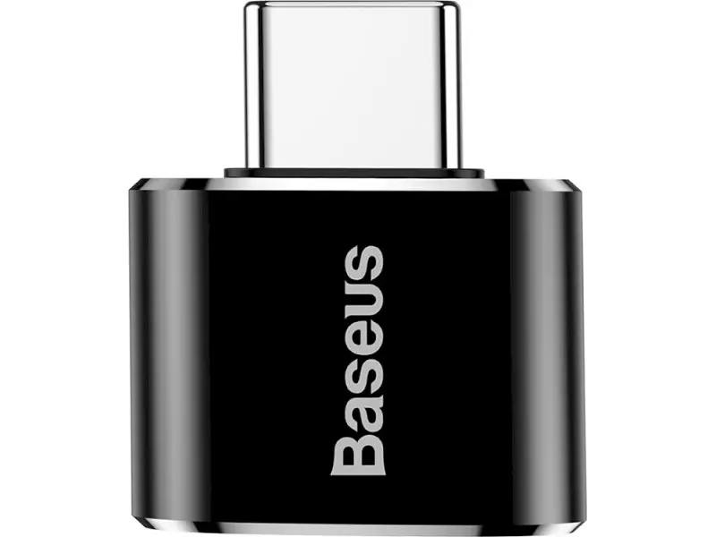 Адаптер USB Type-C BASEUS USB Female To Type-C Male Adapter Converter Black (CATOTG-01) - фото 3