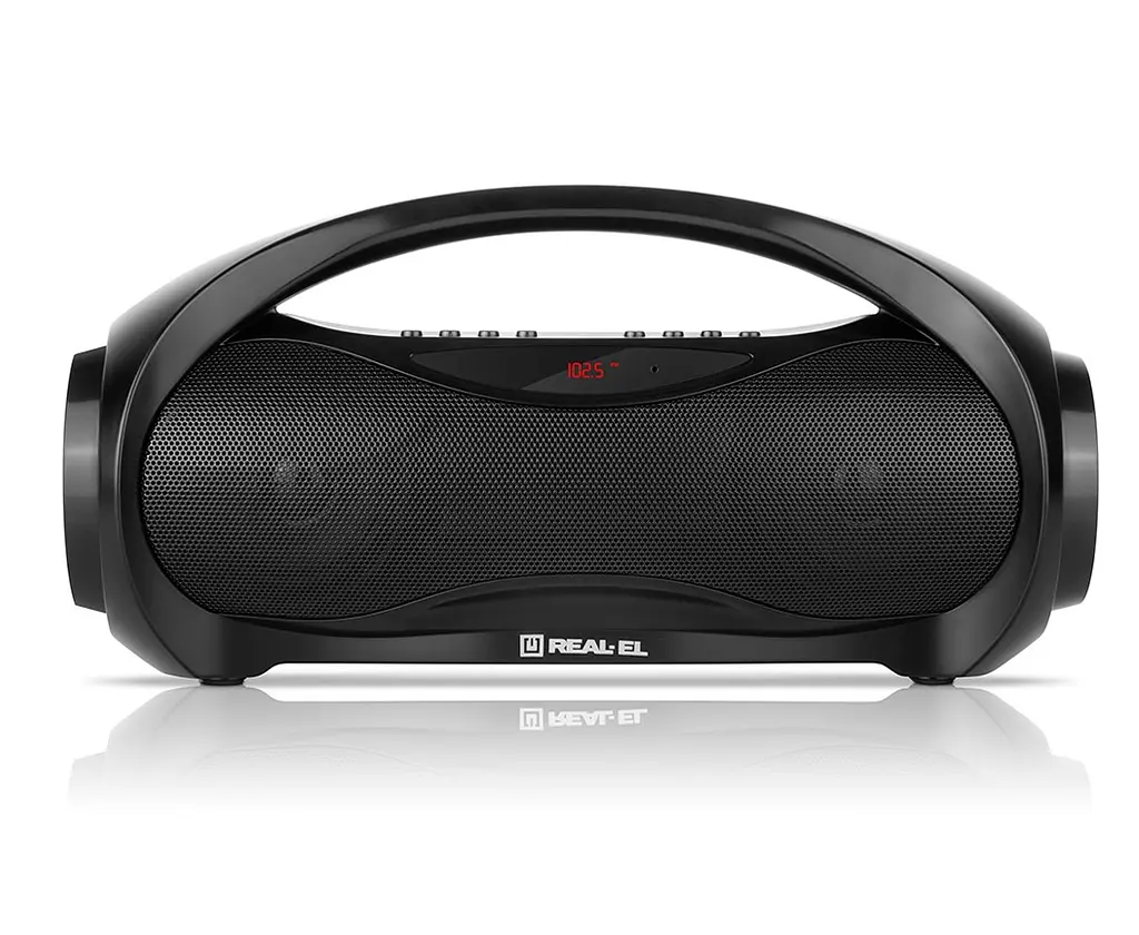 Портативная Bluetooth колонка бумбокс REAL-EL X713 Black - фото 2