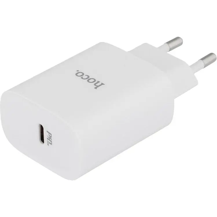 Мережевий зарядний пристрій Hoco N14 PD 20w White (745026) [81006] - фото 2