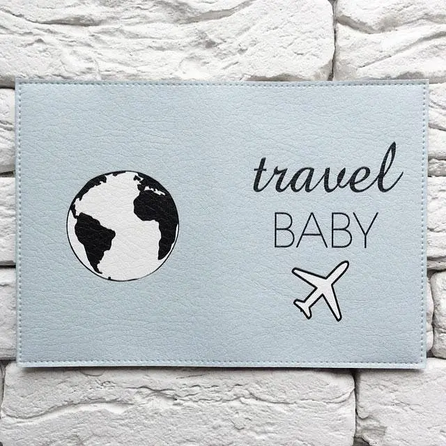 Обкладинка для паспорта Travel baby 2 (блакитний) - фото 3