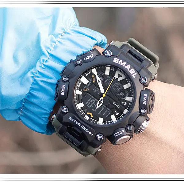 Наручний годинник чоловічий Smael 8053 Army Green (15186) - фото 3