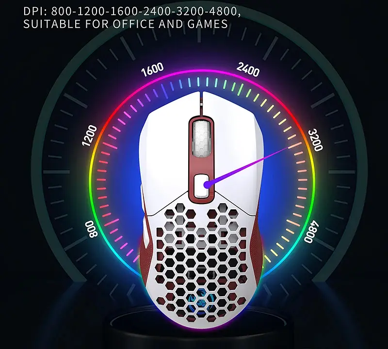 Миша бездротова HXSJ Т28 з акумулятором та RGB підсвічуванням 2,4G+Bluetooth Red - фото 5