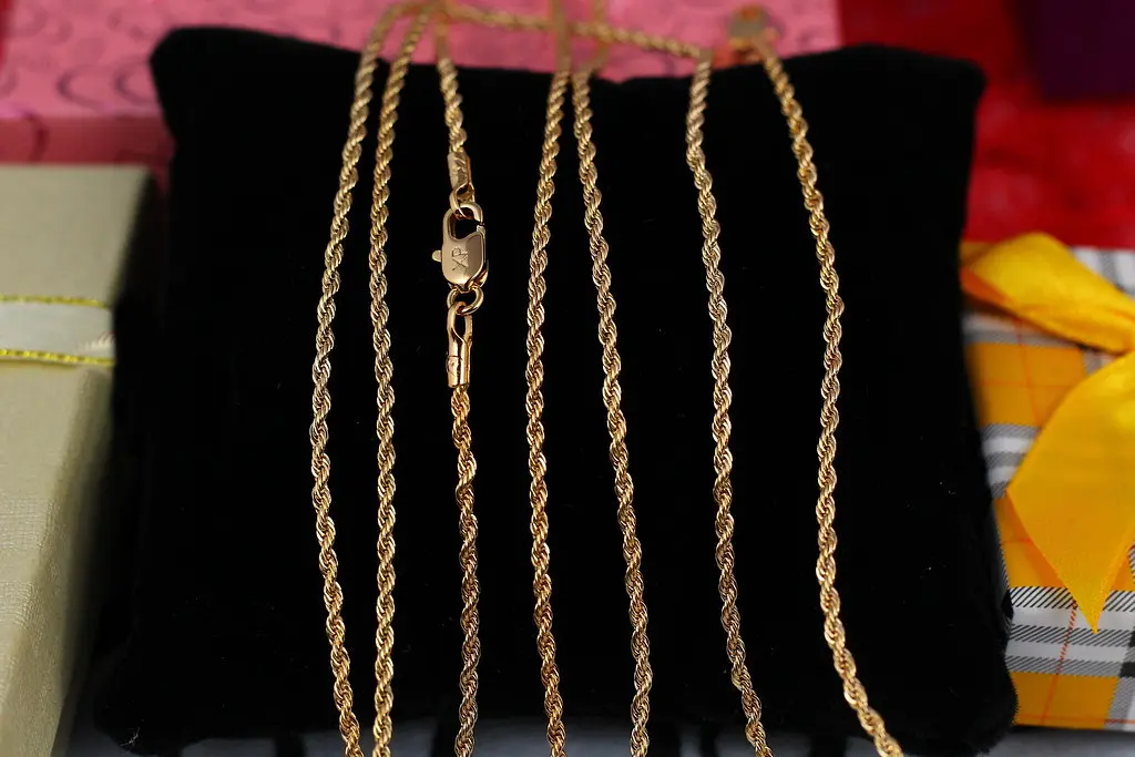 Ланцюг Xuping Jewelry канатик 50 см 1 мм золотистий