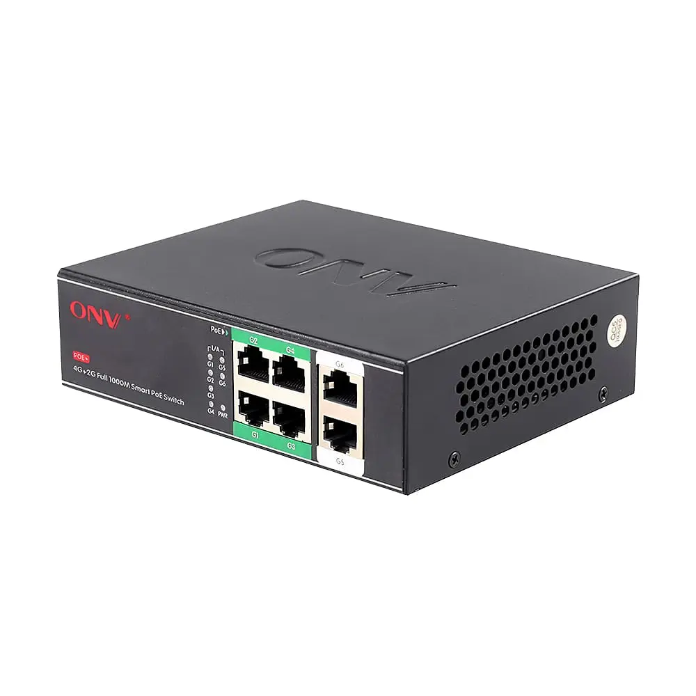 PoE-комутатор некерований гігабітний 6-портовий ONV-H3064PS з 4 портами PoE (73-00063) - фото 5