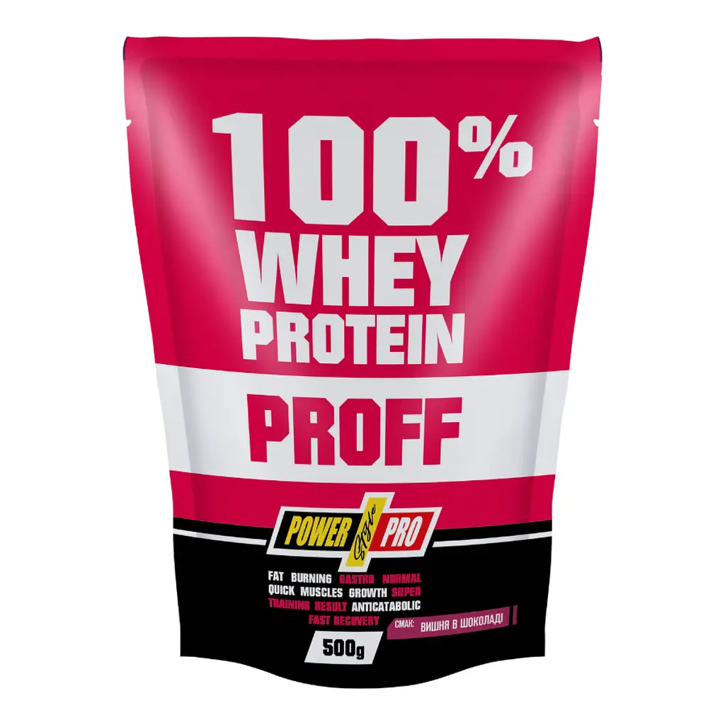 Протеїн, 100% Whey Protein Proff — 500 г Chocolate Cherry