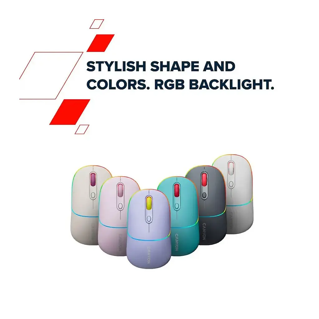 Мышка Canyon MW-22 Dual Band RGB Wireless Mountain Lavender (CNS-CMSW22ML) - фото 11