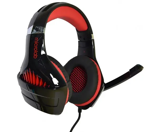 Навушники з мікрофоном Microlab G6 1,2 м Black+red