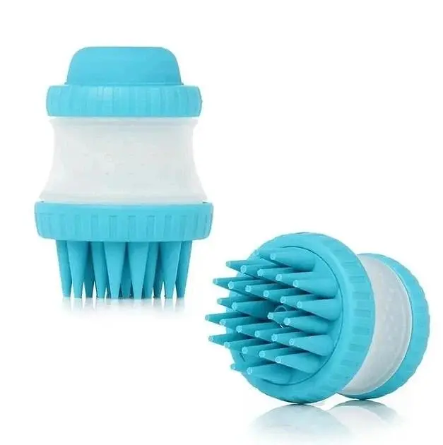 Масажна силіконова щітка з дозатором для шампуню Cleaning Device - фото 2