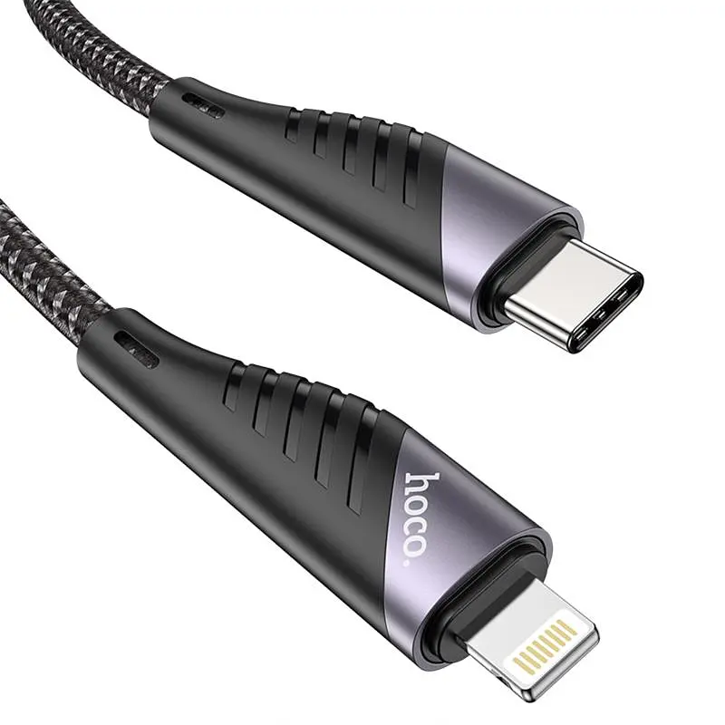 Дата кабель Hoco U95 Freeway 4in1 USB/Type-C to Type-C/Lightning 60W (1.2m) Black - фото 5