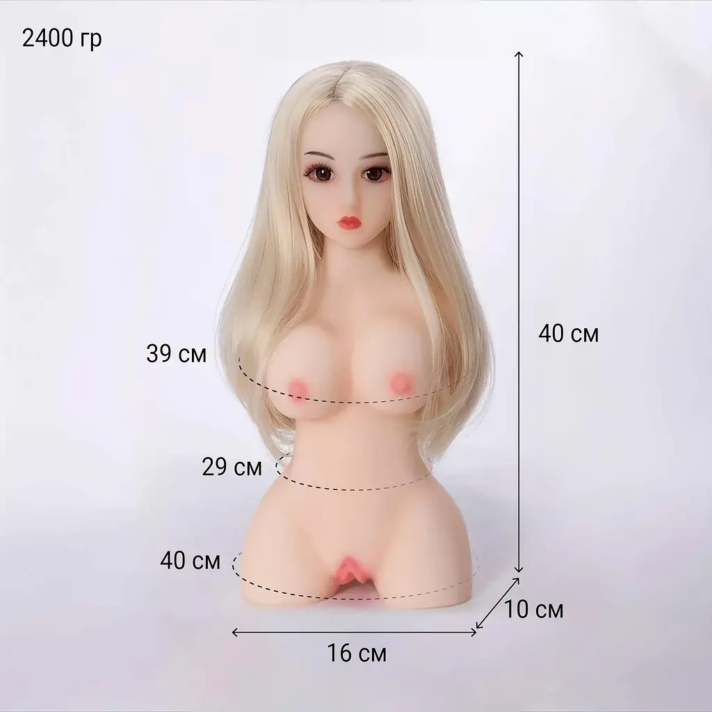 Реалистичная секс-кукла женщина с волосами из ТПЭ с реалистичной вагиной телесного цвета Блонд - фото 9
