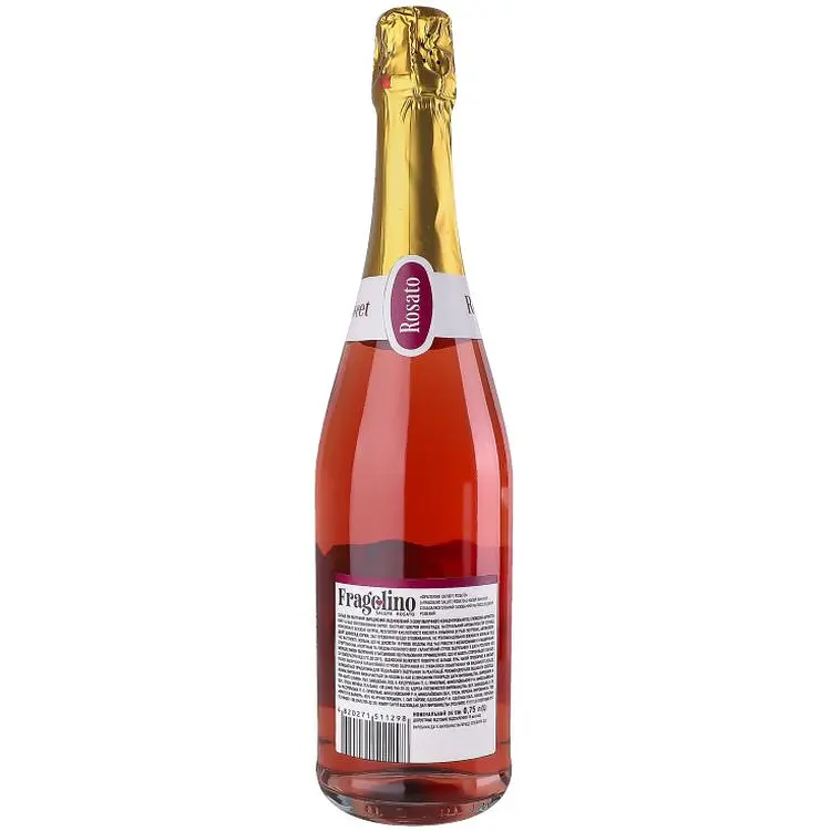Напиток винный Salute Fragolino Rosato слабоалкогольный газированный полусладкий розовый 6-6.9% 0.75 л - фото 2