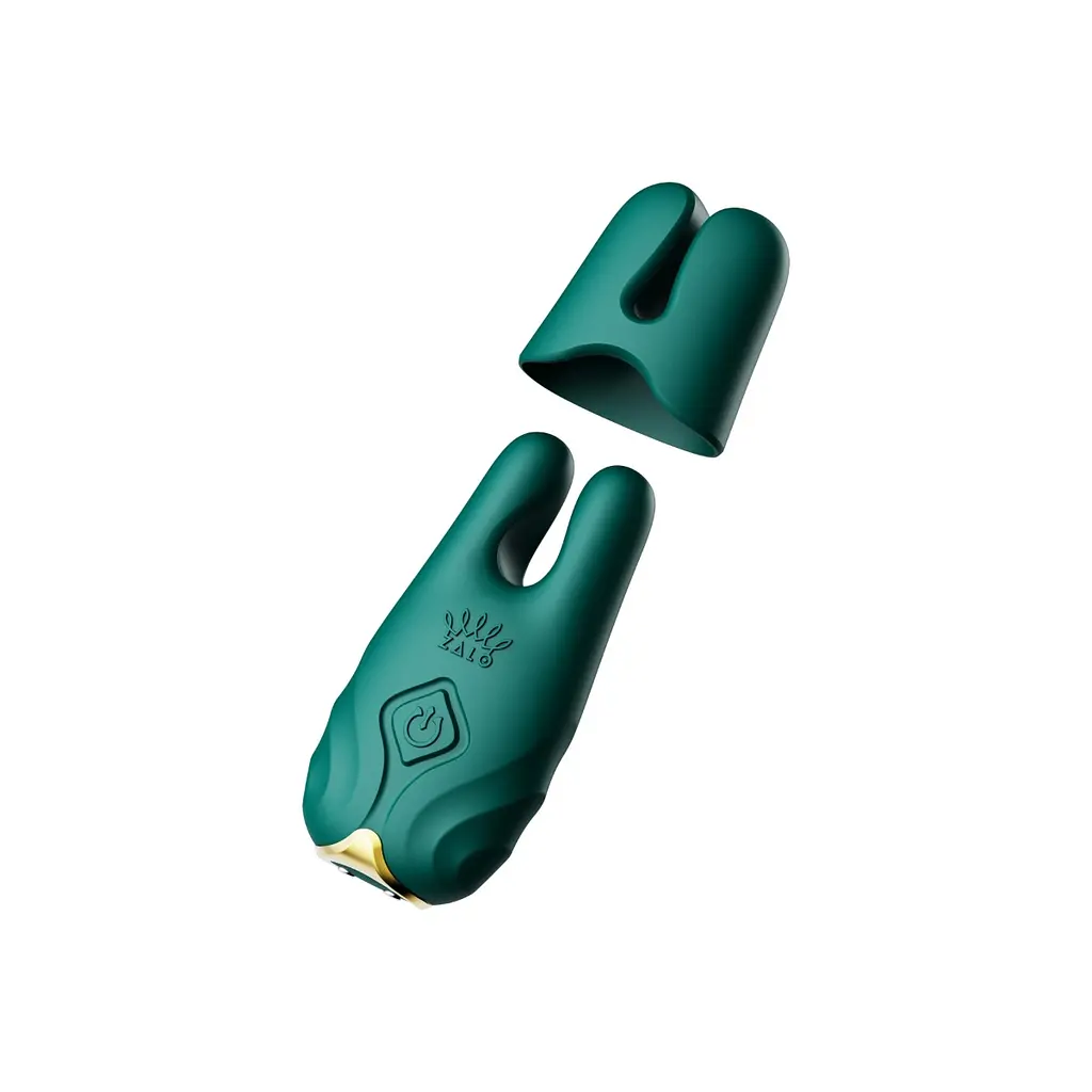 Вібратор для грудей Zalo Nave Obsidian 6.3 см зелений - фото 10
