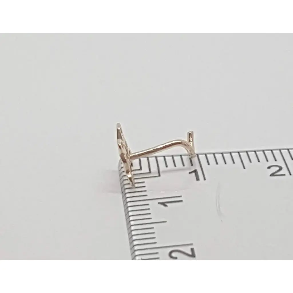 Золотая серьга-пирсинг в нос Dear. 1026 - фото 5