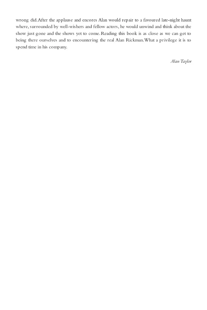 Madly, Deeply. The Alan Rickman Diaries - фото 9