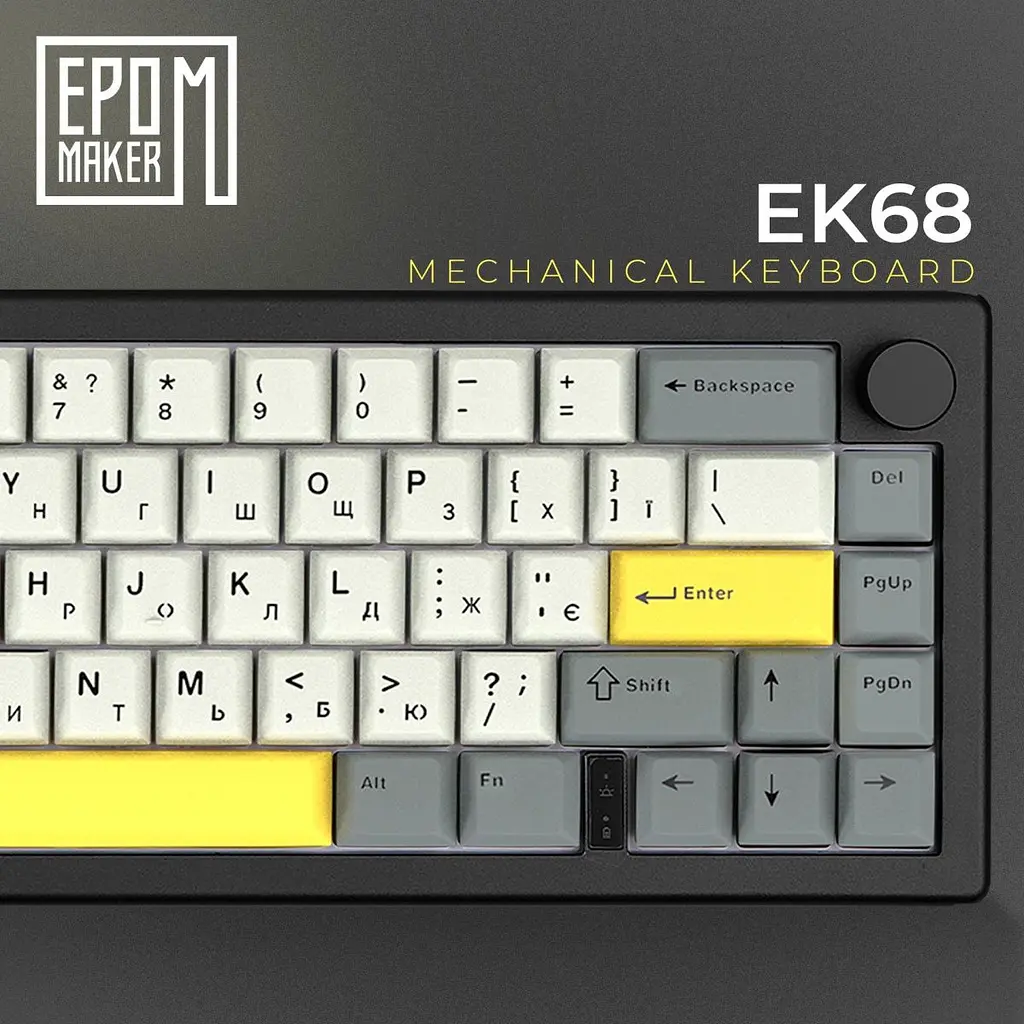 Клавиатура Epomaker EK68 Budgerigar V2 Black (EK68-B-BV2) [128814] - фото 4