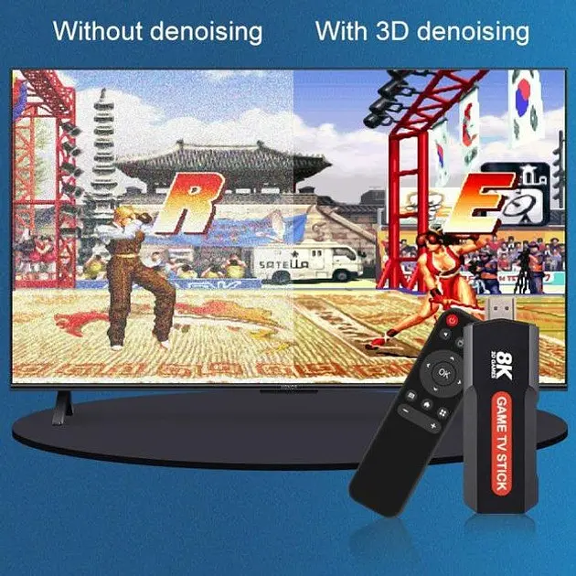 Портативна ігрова приставка Game TV Stick 5G, мініконсоль консоль hdmi з бездротовими джойстиками для тв - фото 10