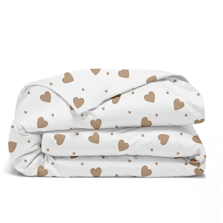 Підковдра двоспальна 180х220 BEIGE HEARTS COSAS (4822052397947)