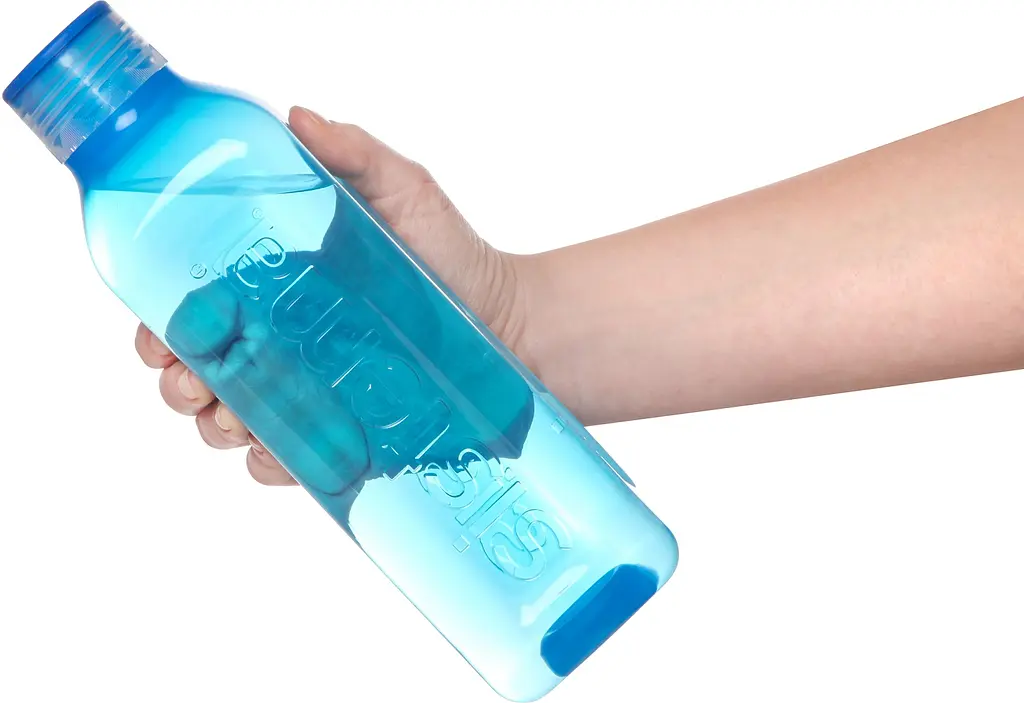Пляшка для води, квадратна 1 л, синій (890-1 blue) - фото 2