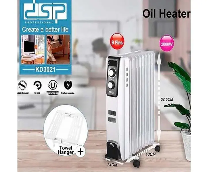 Нагрівач масляний DSP KD3021 2000 Вт до 25 м² - фото 2