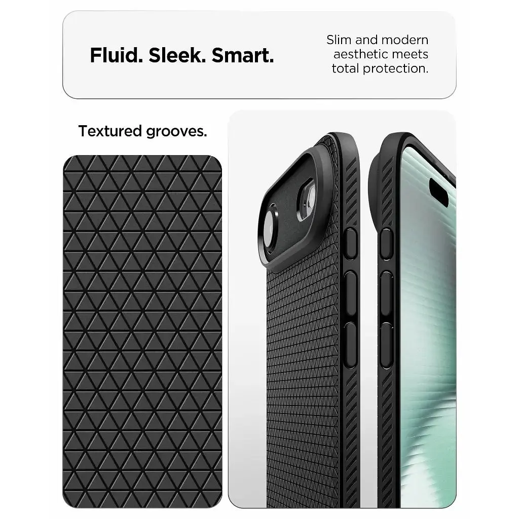 Чохол Spigen для iPhone 17 Air, Liquid Air, Matte Black teh0019362 - фото 6