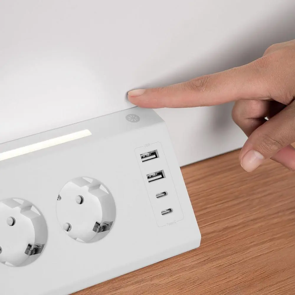Сетевой фильтр Proove Prism Socket (5xAC + 2xType-C + 2xUSB) 1,6 м белый (PSPS25002202) - фото 6