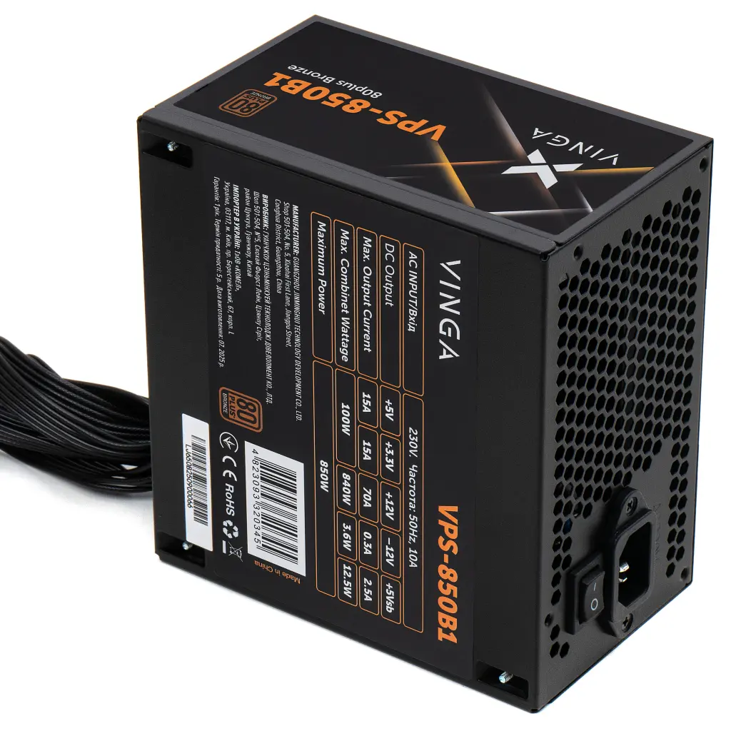 Блок живлення Vinga 850W (VPS-850B1) - фото 4