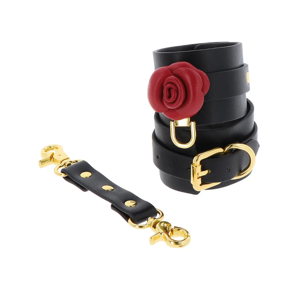 Наручники Taboom Wild Roses Wrist Cuffs чорний - фото 3