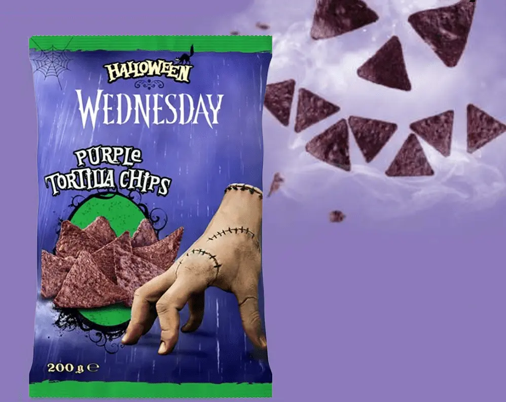 Чіпси Halloween Wednesday Purple Tortilla Chips 200г - фото 2