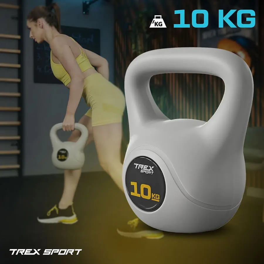 Гиря вінілова 10кг Trex Sport TX-010CKB сірий - фото 11
