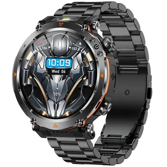 Розумний наручний годинник Smart Avation Pro Steel 2 ремінця (Чорний) - фото 6