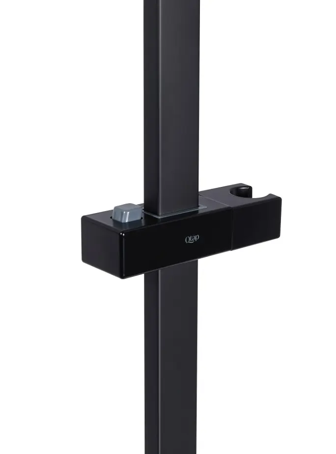Душова стійка Qtap з тримачем універсальна Lepit, Matt Black, 705 мм, прямокутна QTLEP82103NB - фото 2
